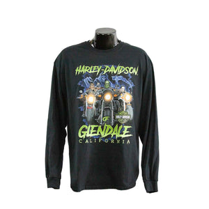 Harley-Davidson® of Glendale Shirt Long Sleeve Hollywood Fright Nights Black