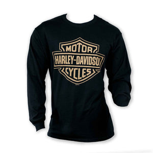 Harley-Davidson® of Glendale Shirt Long Sleeve Gold Racer Black