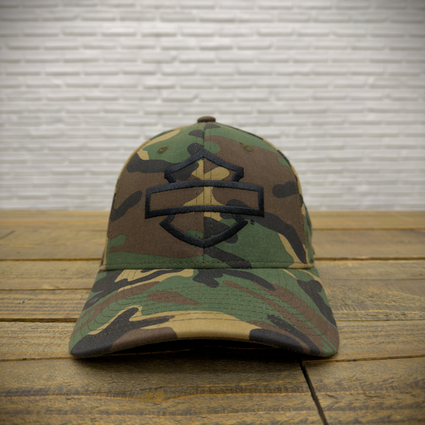 Harley-Davidson® Bar & Shield Outline Camo Fitted Hat