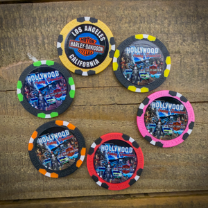 6 Pack - Full Color Poker Chip Bundle