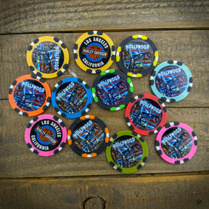 12 Pack - Full Color Poker Chip Bundle