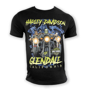Glendale Harley-Davidson® Black Fright Night Short Sleeve T-Shirt Front