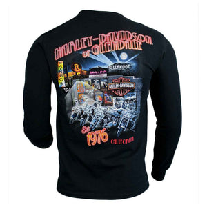 Glendale Harley-Davidson® Black Hollywood Nights Long Sleeve T-Shirt Back