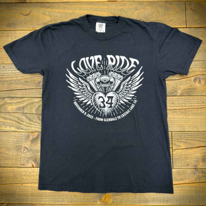Glendale Harley-Davidson® Black Love Ride® 34 Engine Wings T-Shirt Front