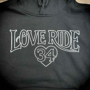 Glendale Harley-Davidson® Black Love Ride® 34 USA Flag & Eagle Pullover Hoodie Front Design