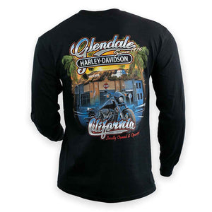 Glendale Harley-Davidson® Black Palms Long Sleeve T-Shirt Back
