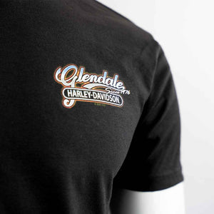 Glendale Harley-Davidson® Black Palms T-Shirt Front Design