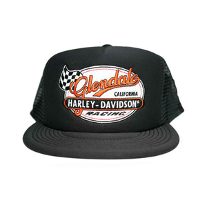 Glendale Harley-Davidson® Black Racing Trucker Hat Front
