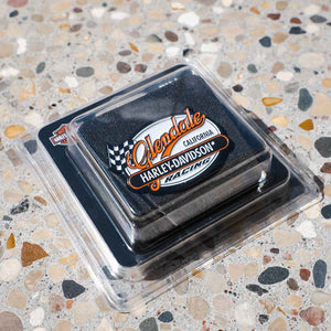 Glendale Harley-Davidson® Enamel Racing Pin Front Side View