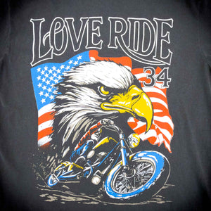Glendale Harley-Davidson® Gray Love Ride® USA Flag & Eagle T-Shirt Front Design