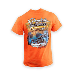 Glendale Harley-Davidson® Orange Palms T-Shirt Back