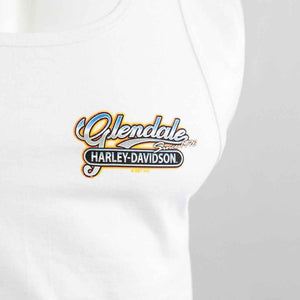 Glendale Harley-Davidson® White Palms Tank Front Design