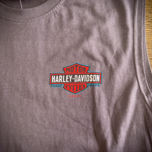Hollywood Harley-Davidso® Gray Hollywood BLVD Sleeveless T-Shirt Front Design