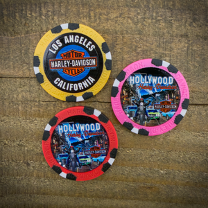 Hollywood Harley-Davidson 3 Pack Full Color Poker Chips