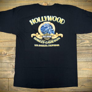 Hollywood Harley-Davidson® Black Bar and Shield Hollywood Film Strip T-Shirt Back