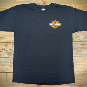 Hollywood Harley-Davidson® Black Bar and Shield Hollywood Film Strip T-Shirt Front