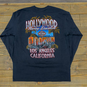 Hollywood Harley-Davidson Black Graffiti Long Sleeve T-Shirt Back