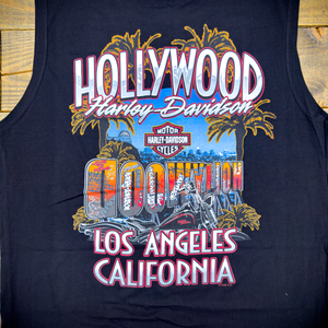 Hollywood Harley-Davidson® Black Graffiti Sleeveless T-Shirt Back Design