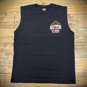 Hollywood Harley-Davidson® Black Graffiti Sleeveless T-Shirt Front