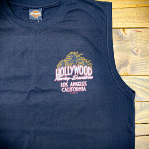 Hollywood Harley-Davidson® Black Graffiti Sleeveless T-Shirt Front Design