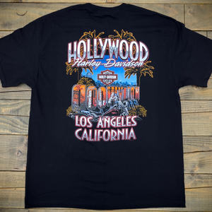 Hollywood Harley-Davidson® Black Graffiti T-Shirt Back