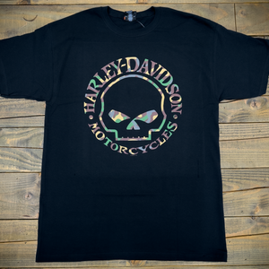 Hollywood Harley-Davidson® Black HD Camo Willie G Hollywoodland T-Shirt T-Shirt Front