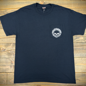 Hollywood Harley-Davidson® Black HD Willie G Film Strip Pocket T-Shirt Front
