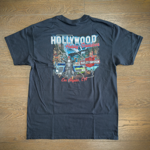 Hollywood Harley-Davidson® Black Hollywood BLVD T-Shirt Back