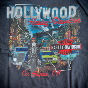 Hollywood Harley-Davidson® Black Hollywood BLVD T-Shirt Back Design