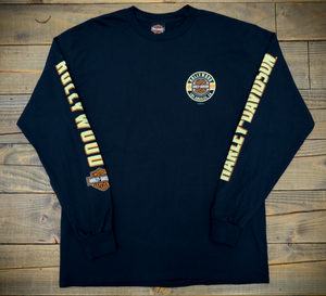 Hollywood Harley-Davidson® Black Icon Long Sleeve T-Shirt Front