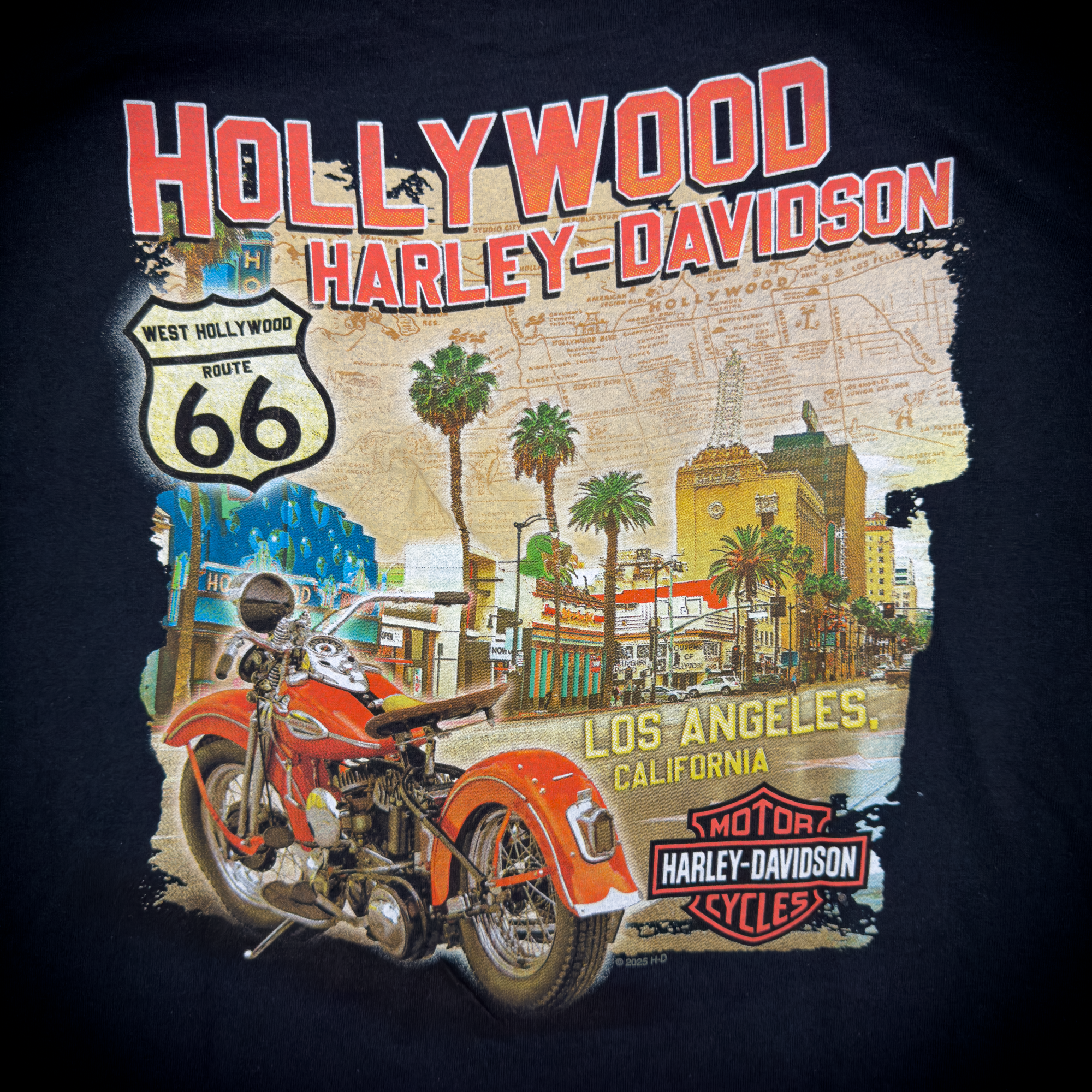 Map T-Shirt - Harley-Davidson® of Hollywood T-Shirt Map T-Shirt - Harley-Davidson® of Hollywood T-Shirt