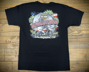 Hollywood Harley-Davidson® Black Willie G Hollywood Universal Globe T-Shirt Back