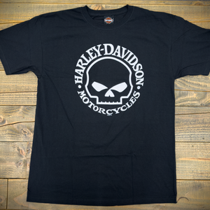 Hollywood Harley-Davidson® Black Willie G Hollywood Universal Globe T-Shirt Front