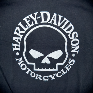 Hollywood Harley-Davidson® Black Willie G Hollywood Universal Globe T-Shirt Front Design