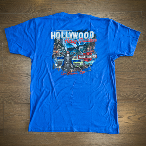 Hollywood Harley-Davidson® Blue Hollywood BLVD T-Shirt Back