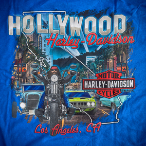 Hollywood Harley-Davidson® Blue Hollywood BLVD T-Shirt Back Design