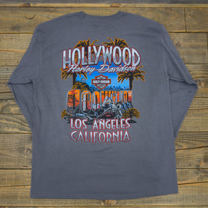 Hollywood Harley-Davidson Charcoal Graffiti Long Sleeve T-Shirt Back