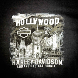 Hollywood Harley-Davidson® Dark Monochromatic Zip-Up Hoodie Back Design