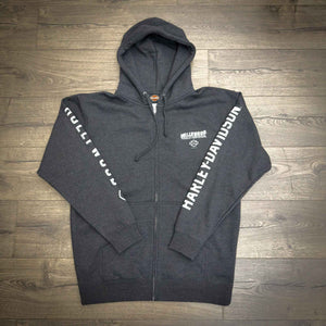 Hollywood Harley-Davidson® Dark Monochromatic Zip-Up Hoodie Front