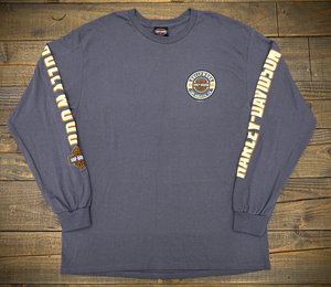 Hollywood Harley-Davidson® Gray Icon Long Sleeve T-Shirt Front