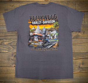 Hollywood Harley-Davidson® Gray Icon T-Shirt Back
