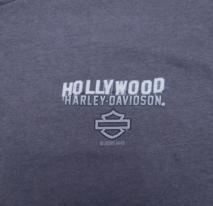 Hollywood Harley-Davidson Gray Monochromatic T-Shirt Front Design