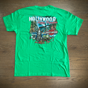 Hollywood Harley-Davidson® Green Hollywood BLVD T-Shirt Back