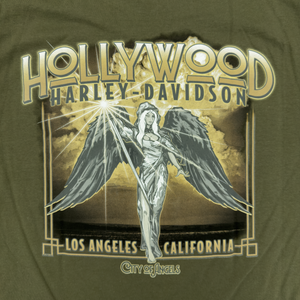 Hollywood Harley-Davidson Green Leaf City Of Angels T-Shirt Back Design