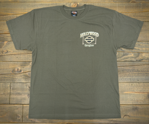 Hollywood Harley-Davidson Green Leaf City Of Angels T-Shirt Front
