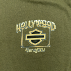 Hollywood Harley-Davidson Green Leaf City Of Angels T-Shirt Front Design