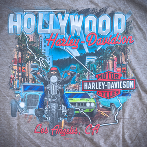 Hollywood Harley-Davidson® Heather Charcoal Hollywood BLVD T-Shirt Back Design