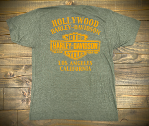 Hollywood Harley-Davidson® Heather Green HD Fracture T-Shirt Back