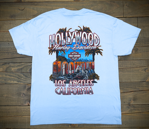 Hollywood Harley-Davidson® Light Blue Graffiti T-Shirt Back