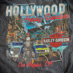 Hollywood Harley-Davidson® Machine Washed Black Hollywood BLVD T-Shirt Back Design